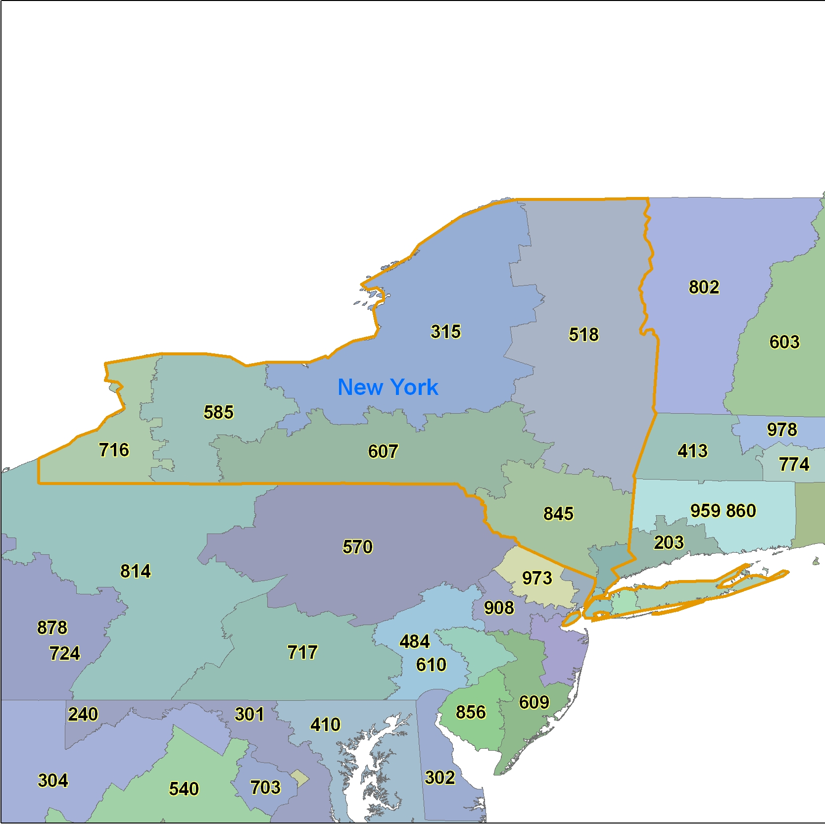 Ny Area Code Map Usefull Map Images And Photos Finder